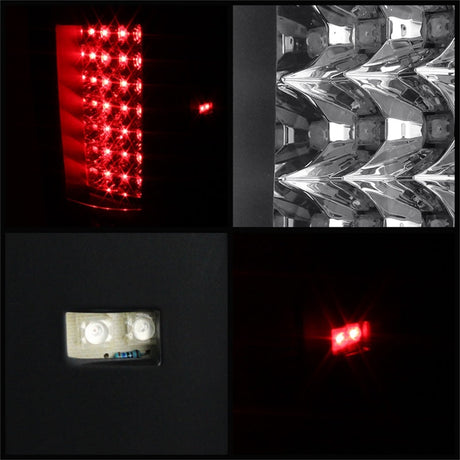 Xtune Chevy Silverado 07-13 LED Tail Lights Black ALT-JH-CS07-LED-BK 5073716