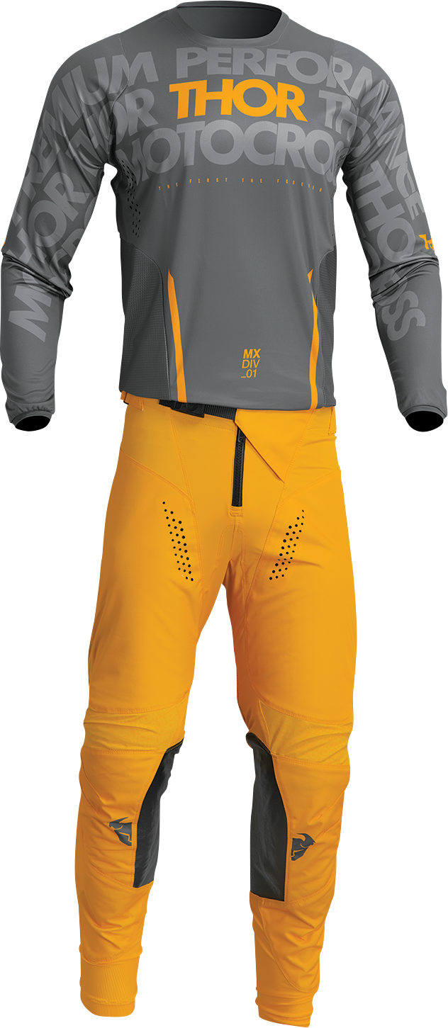 THOR Pulse Mono Jersey - Gray/Yellow - Small 2910-7103