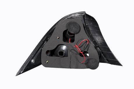 ANZO 2001-2003 Honda Civic Taillights Black w/ Halo 221046