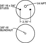 Firestone Ride-Rite Replacement Bellow 224C (For Kit PN 2040/1130/2601/2598/2580/2170) (W217606873) 6873