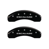 MGP 4 Caliper Covers Engraved Front & Rear Escalade Black finish silver ch 35015SESCBK
