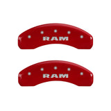 MGP 4 Caliper Covers Engraved Front & Rear RAM Red finish silver ch 55001SRAMRD