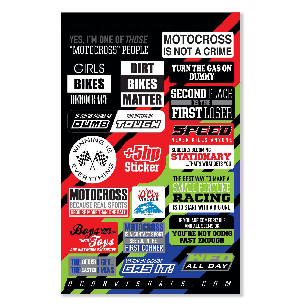 D-COR Decal Sheet Moto Talk 2 4 Mil 40-90-121