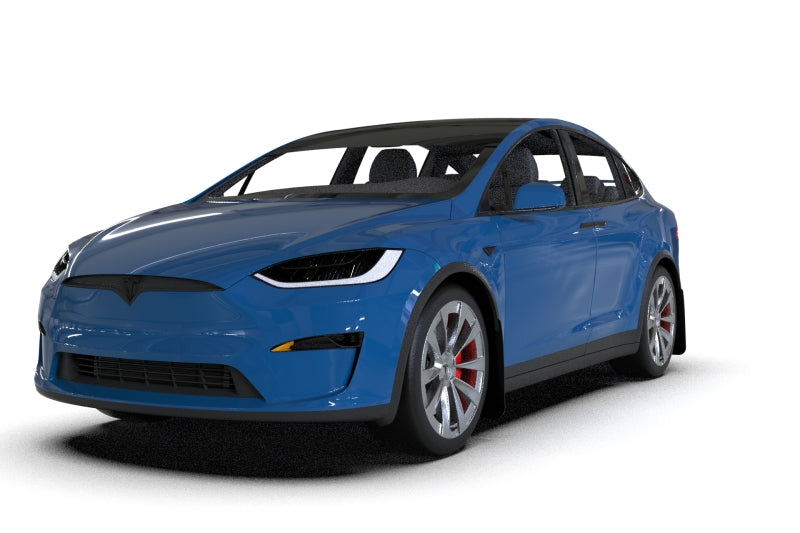 Rally Armor 2022 Tesla Model X/X Plaid Black UR Mud Flap - Metallic Black Logo MF102-UR-BLK/MBK