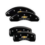 MGP 4 Caliper Covers Engraved Front & Rear Impala Black finish silver ch 14223SIMPBK