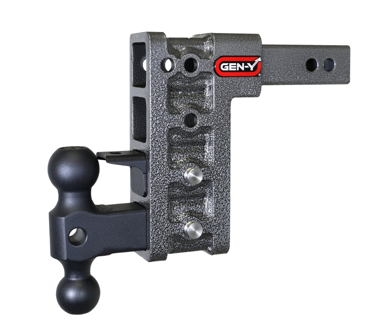 Gen-Y Mega Duty 2in Shank 7.5in Drop 1500lb TW 10K Hitch w/GH-031 Dual-Ball/GH-032 Pintle Lock GH-324