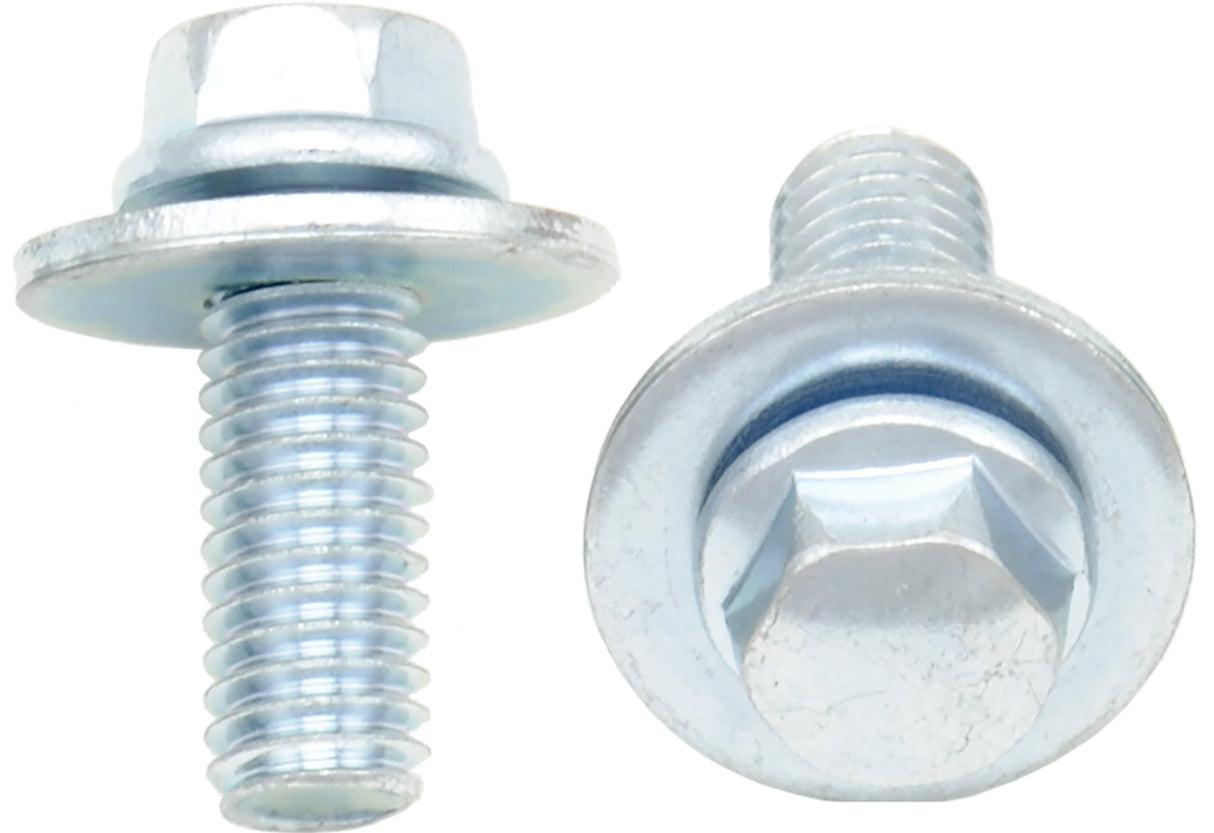 BOLT 8mm Hex Head Flange Bolt 6x1.0x16mm W/16mm Washer 10/Pk 024-11616