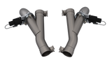 QTP 2018+ Jeep Grand Cherokee Trackhawk 2.75in 304SS Aggressor Cutout Dual Mid Pipes 527112