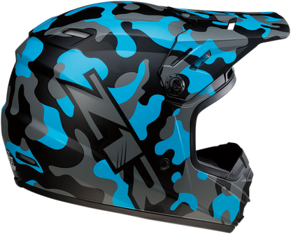 Z1R Youth Rise Helmet - Camo - Blue - Large 0111-1269