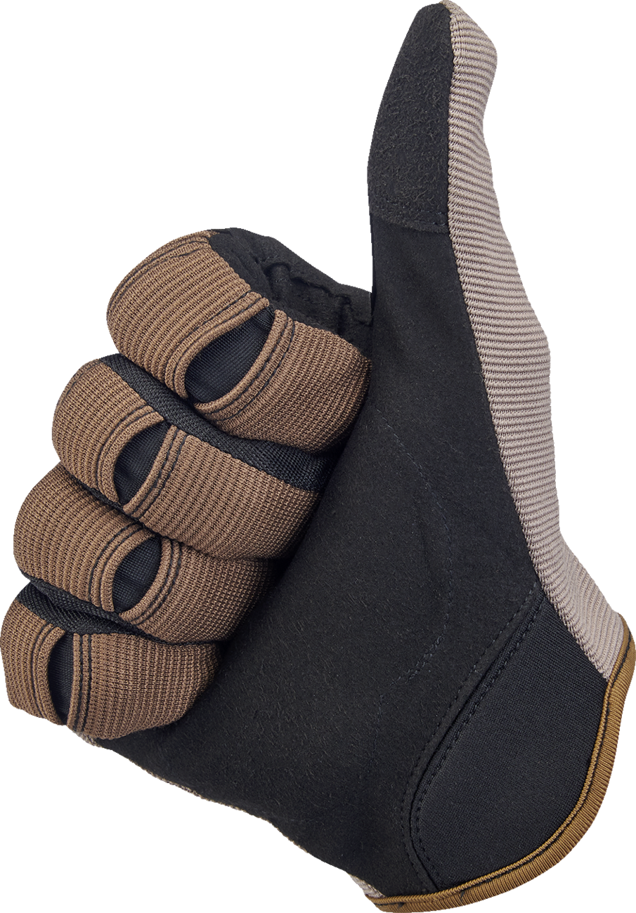 BILTWELL Moto Gloves - Coyote/Black - Large 1501-1301-004