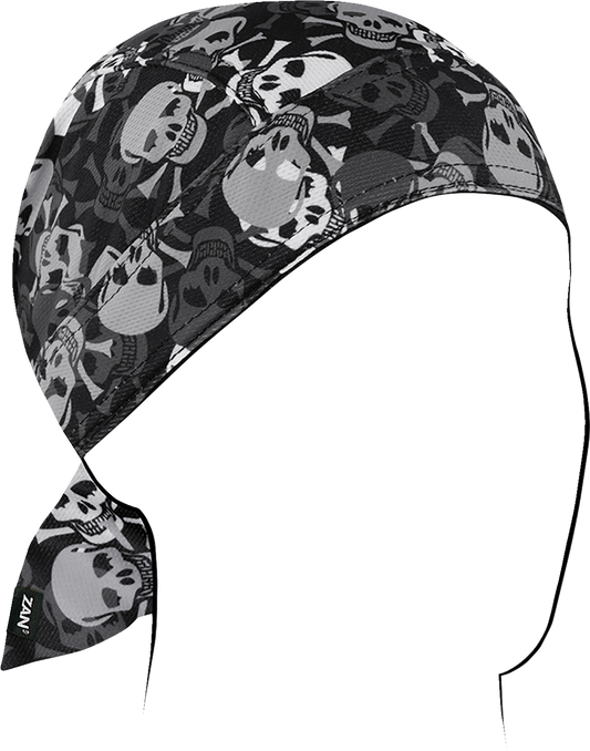 ZAN HEADGEAR Flydanna Micro-Mesh Polyester Headwrap - All Over Skull ZM424