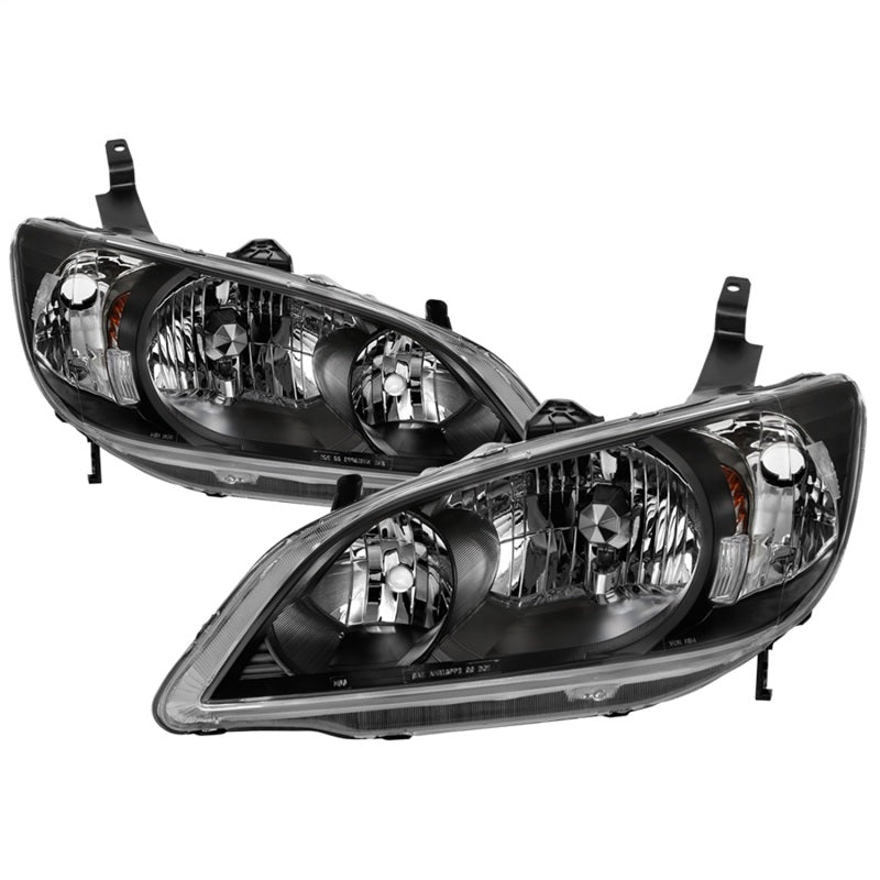 xTune 04-05 Honda Civic (Excl Hatchback/Si) OEM Style Headlights - Black (HD-JH-HC04-4D-AM-BK) 9042706