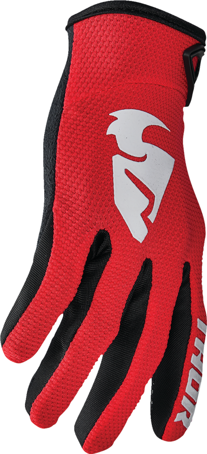 THOR Sector Gloves - Red/White - Large 3330-7270