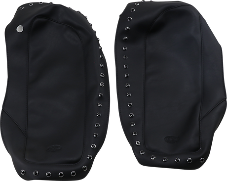 MUSTANG Saddlebag Lid Covers - Black Stud - '14-'19 FL 77624