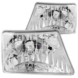 ANZO 1998-2000 Ford Ranger Crystal Headlights Chrome 111037
