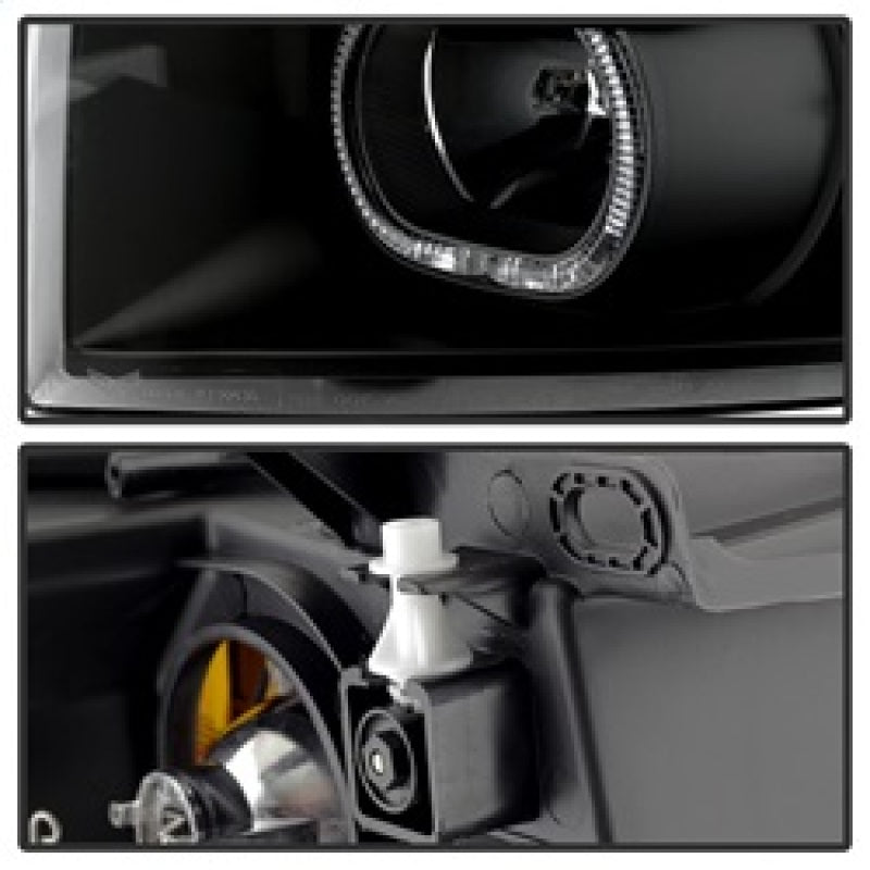 Xtune Chevy Silverado 1500/2500/3500 07-13 LED Halo Projector Headlights Black PRO-JH-CSIL07-CFB-BK 9032189