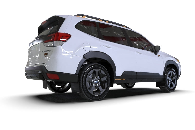Rally Armor 2022 Subaru Forester (Incl. Wilderness) Black UR Mud Flap w/ White Logo MF82-UR-BLK/WH