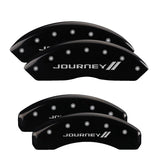 MGP 4 Caliper Covers Engraved Front & Rear Bowtie Black finish silver ch 14004SBOWBK