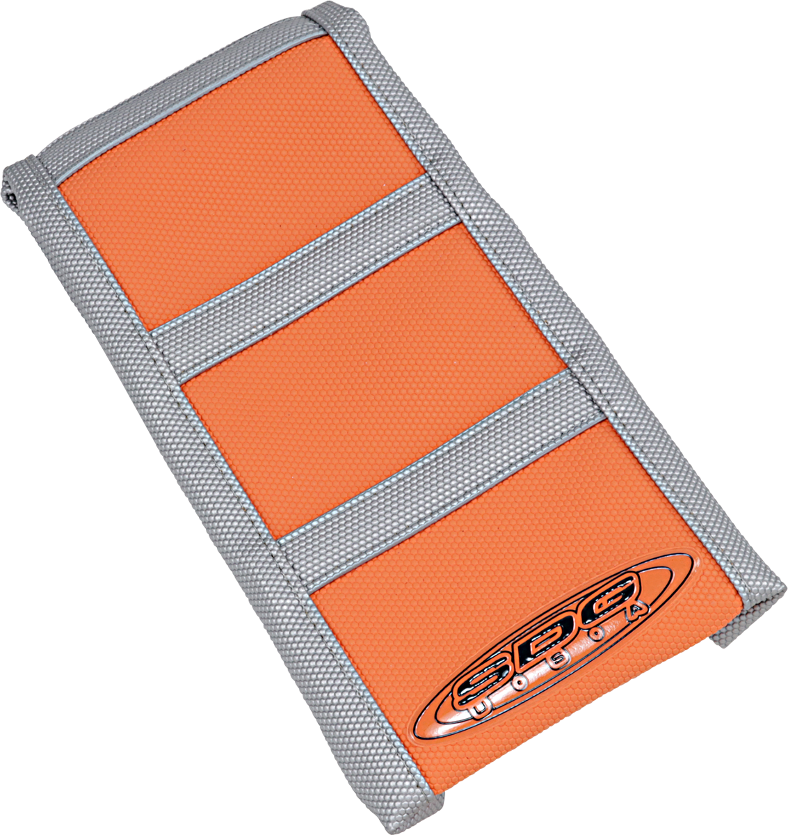 SDG 6-Ribbed Seat Cover - Gray Ribs/Orange Top/Gray Sides 95940XOX