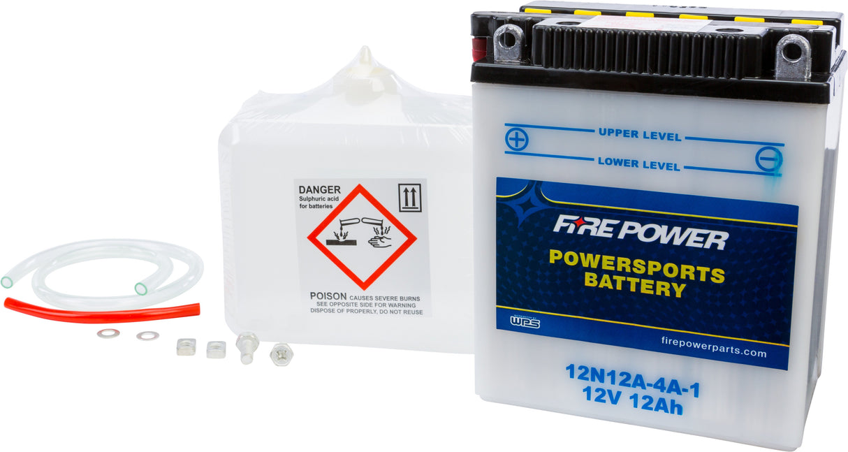 FIRE POWER Battery W/Acid 12n12a-4a-1 12v 12N12A-4A-1