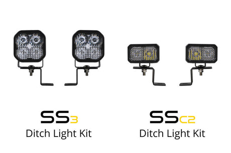 Diode Dynamics 21-22 Ford F-150 SS3 Stage Series Backlit Ditch Light Kit - Pro White Combo DD7371