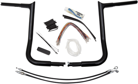 FAT BAGGERS INC. Handlebar Kit - Pointed Top - 14" - Black 909114-B