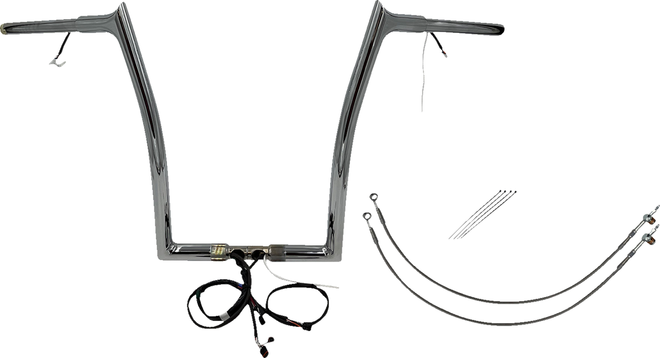 FAT BAGGERS INC. Handlebar Kit - Pointed Top - 16" - Chrome 902916