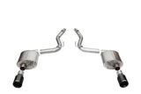 Corsa 24 Ford MustangGT Touring Axle-Back Ex.Sys 3.0in Dual Rear Exit w/4.5in Blk PVD StraightCutTip 21257BLK