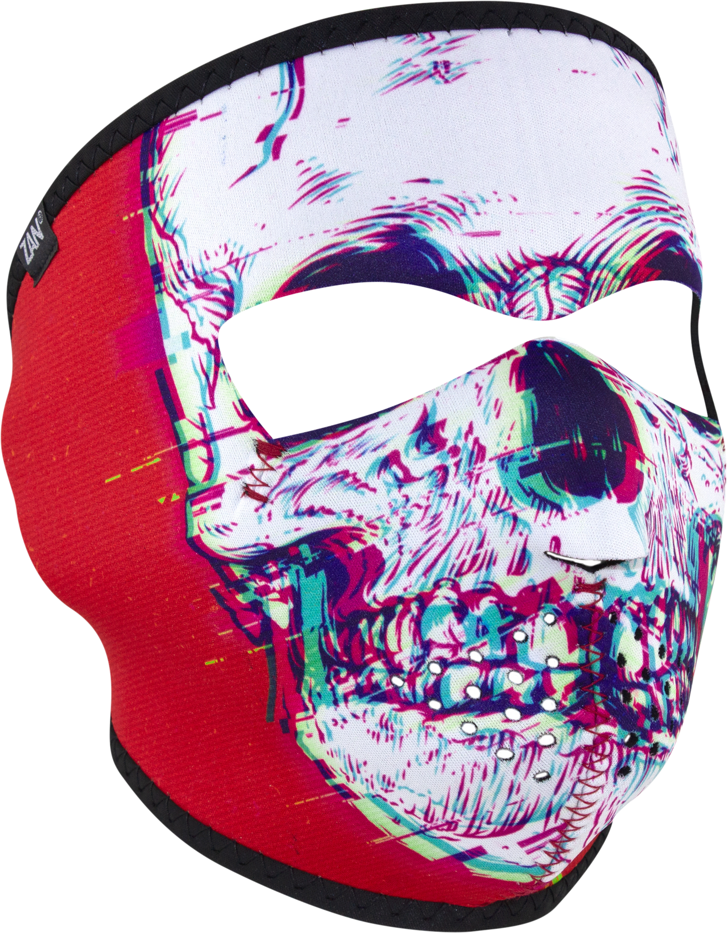 ZAN Neoprene Full Face Mask Glitch Skull WNFM471