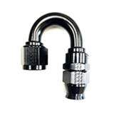 Fragola -6AN Real Street x 180 Degree Hose End Black For PTFE Hose 681806-BL