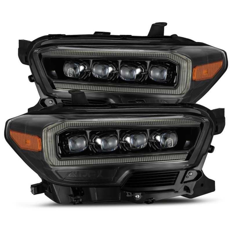 AlphaRex 16-20 Toyota Tacoma NOVA LED Projector Headlight Plank Style Alpha Black w/Activation Light 880705