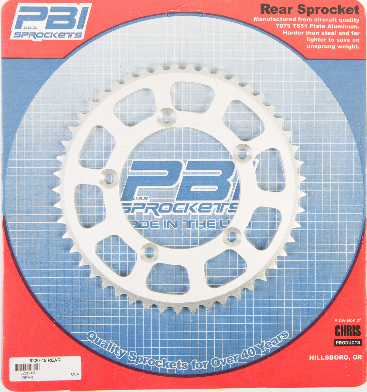 PBIRear Sprocket Aluminum 49t-420 Ktm5220-49-1