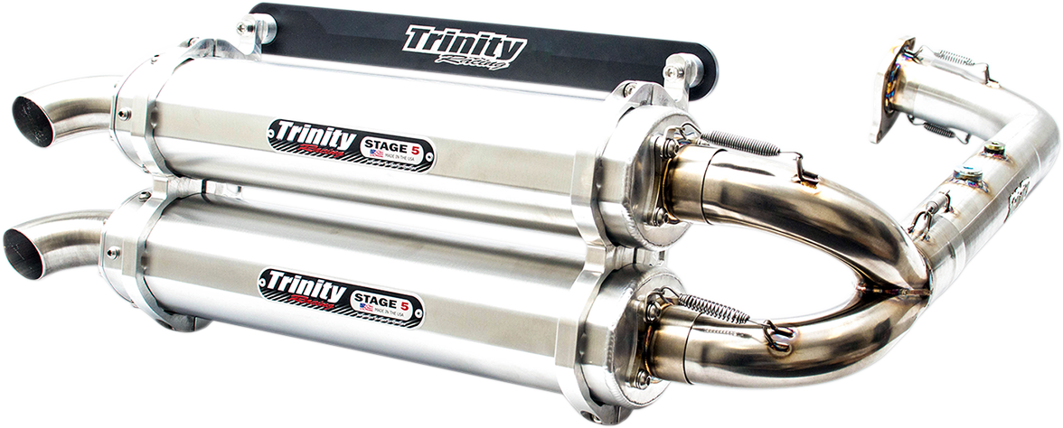 TRINITY RACING Stage 5 Dual Exhaust - Aluminum TR-4153D