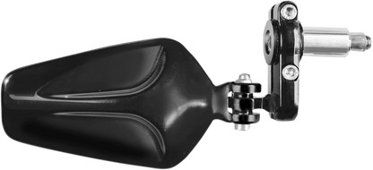 Parts Unlimited Mirror - Handlebar End - Oval - Black 98002