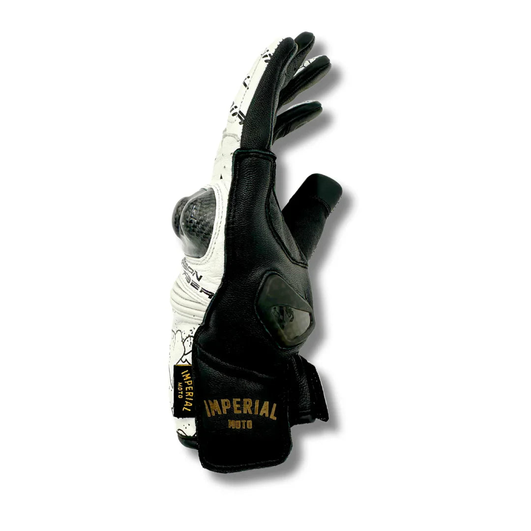 IN STOCK IMPERIAL MOTO  Hold Fast RS Gloves - WHITE - MEDIUM