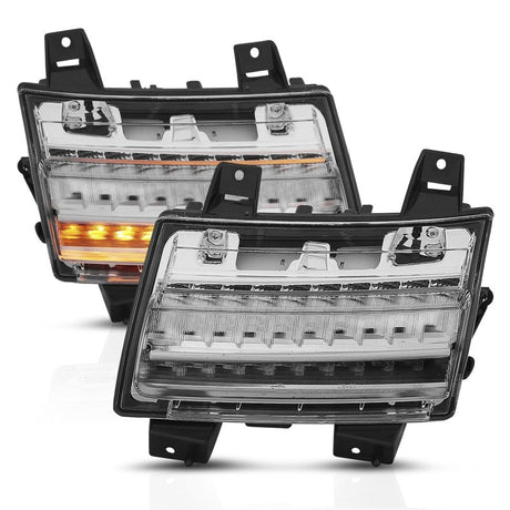 ANZO 18-19 Jeep Wrangler JL Halogen Chrome Clear w/ Sequential Signal 511083