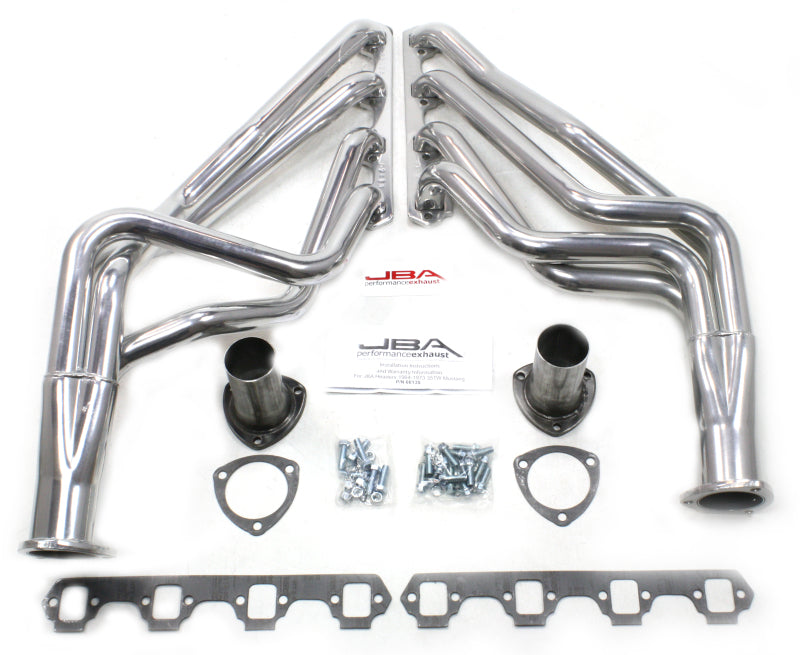 JBA 65-73 Ford Mustang 260-302/71-73 Ford 260-351W SBF 1-5/8in Primary Silver Ctd Long Tube Header 6613SJS
