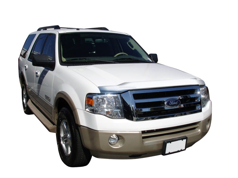 AVS 07-17 Ford Expedition Aeroskin Low Profile Hood Shield - Chrome 622033