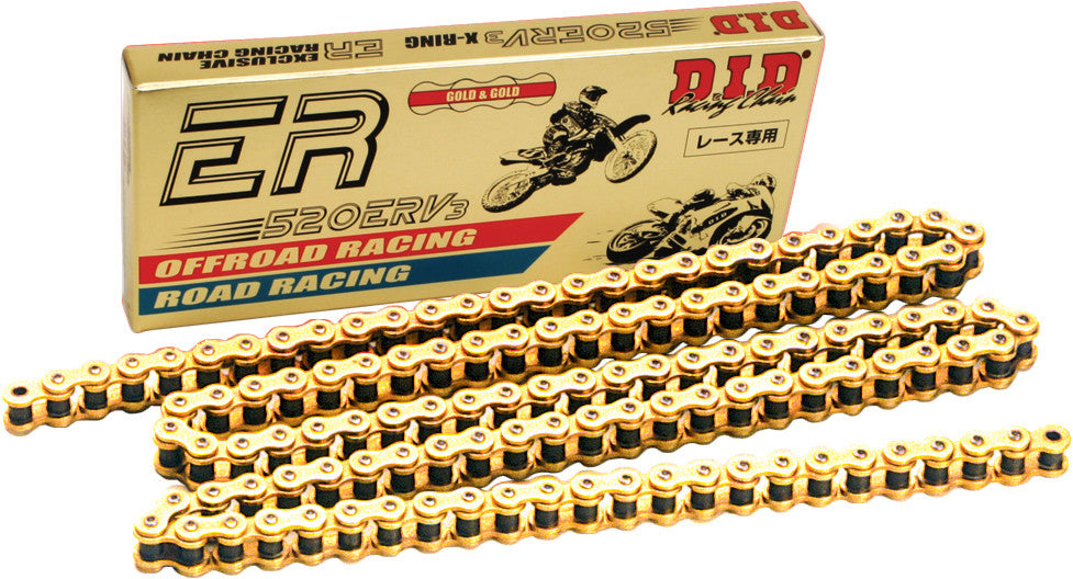 D.I.D Exclusive Racing 520erv3 120 X-Ring Chain Gold 520ERV3-120 LINK