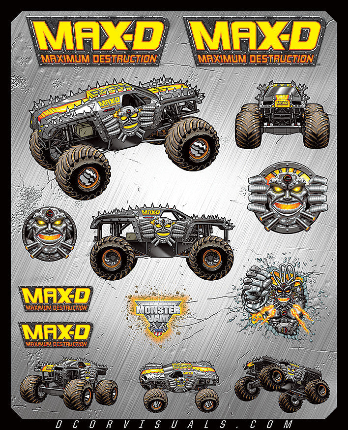 D-COR Monster Jam Decal Sheet 40-90-201