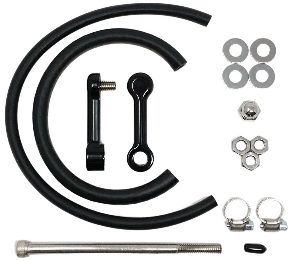 DK CUSTOM PRODUCTS Billet Tank Lift Kit 2" `10-17 Dyna Powder Coat Blk DK-DYN-TLK-2-DC