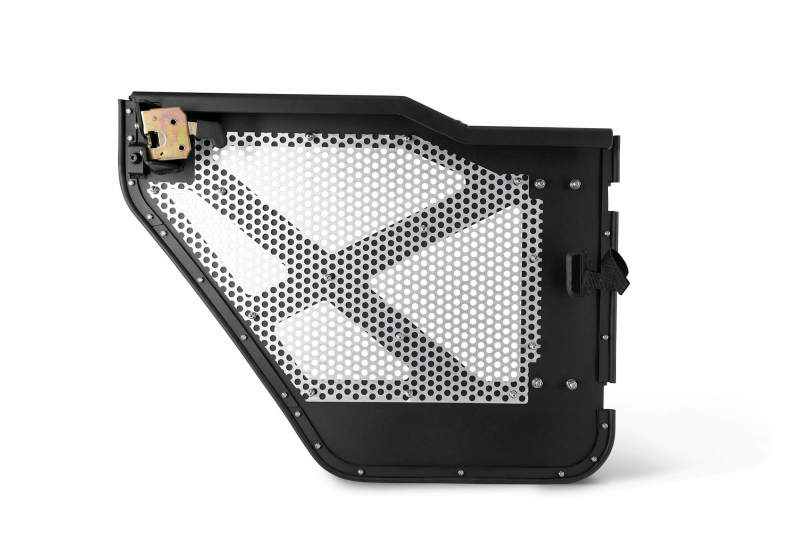 DV8 18-22 Jeep 4 Door JL/JT Aluminum Half Doors with Perforated Mesh Rear HDJL-01R