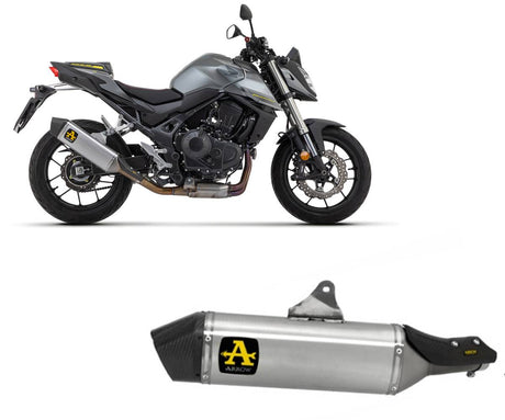 71003VA  Arrow Veloce Racing Slip-on Exhaust, Aluminum for Honda CB750 Hornet 23-25