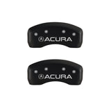 MGP 4 Caliper Covers Engraved Front & Rear Acura Red finish silver ch 39006SACURD
