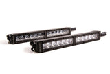 Diode Dynamics 12 In LED Light Bar Single Row Straight Clear Driving (Pair) Stage Series DD5015P