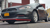 Rally Armor 13-16 Dodge Dart Black UR Mud Flap w/ Red Logo MF39-UR-BLK/RD