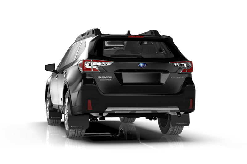 Rally Armor 20-22 Subaru Outback Black UR Mud Flap w/ White Logo MF66-UR-BLK/WH