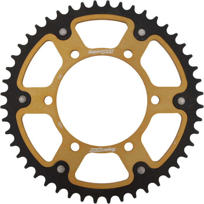 SUPERSPROX Rear Stealth Sprocket Alu/Stl 48t-520 Gld Hon/Kaw/Yam RST-486-48-GLD