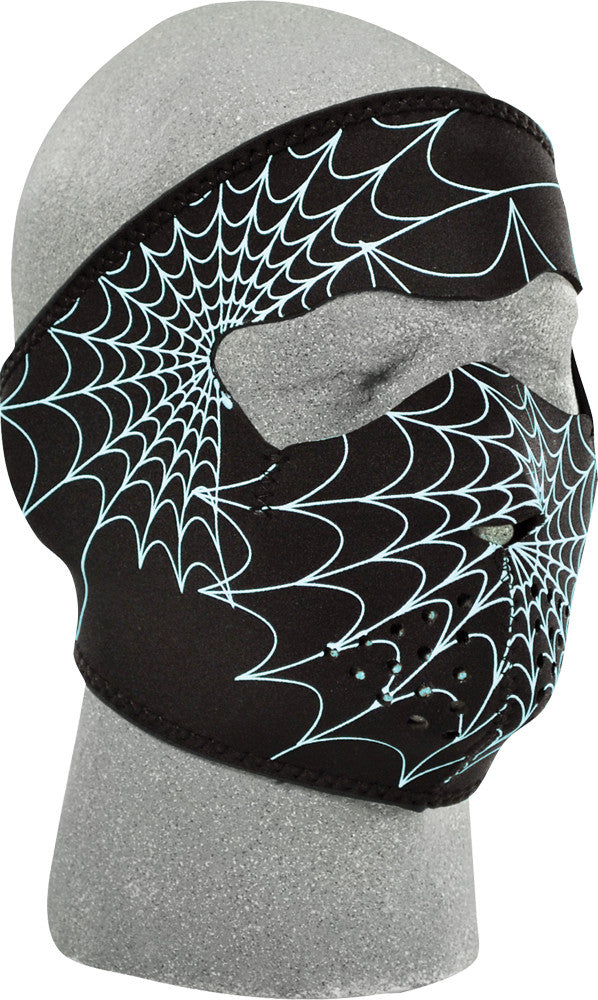 ZAN Full Face Mask Glow In The Dark Spiderweb WNFM057G