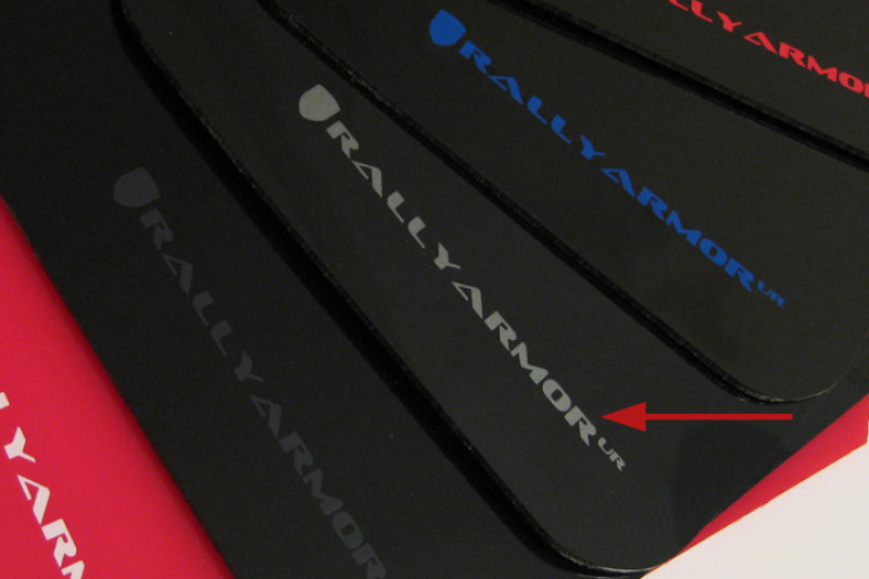 Rally Armor 02-07 Subaru WRX/STI/RS/2.5i (Wagons Req. Mod.) Black UR Mud Flap w/ Silver Logo MF1-UR-BLK/SIL